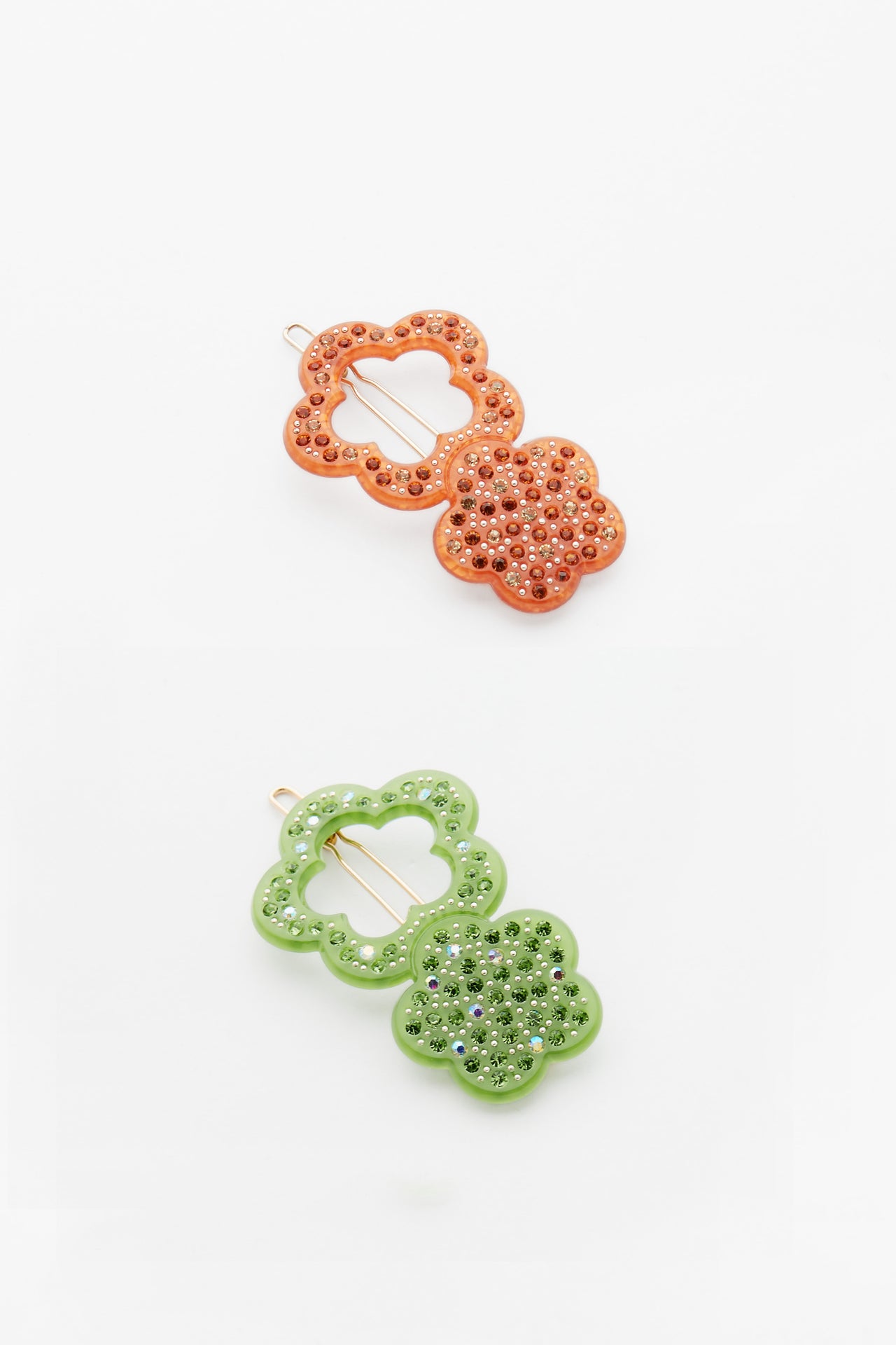 Dolly Clips in Orange and Green