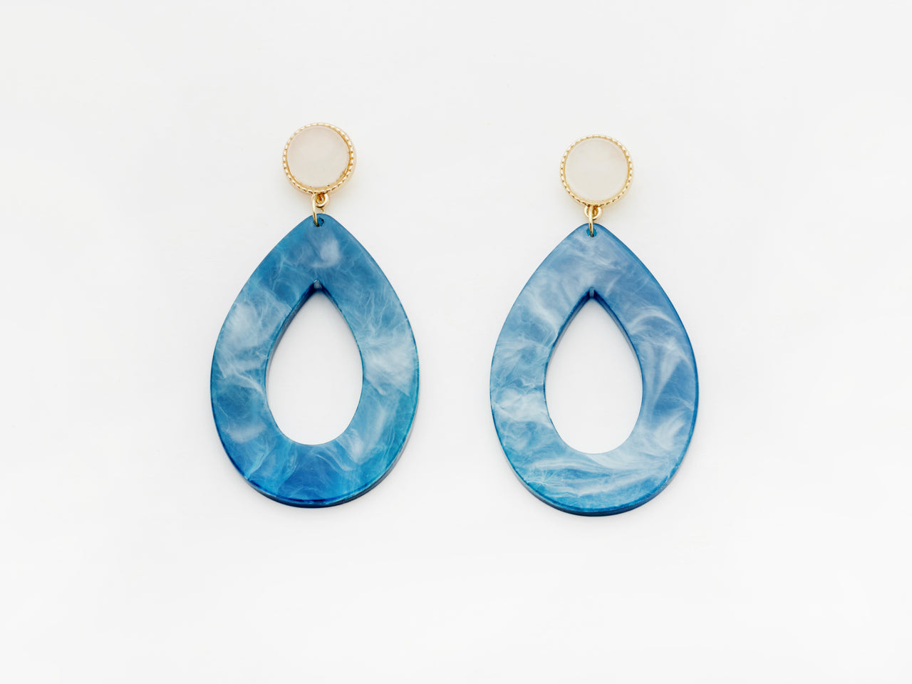 Carine Earrings in Blue