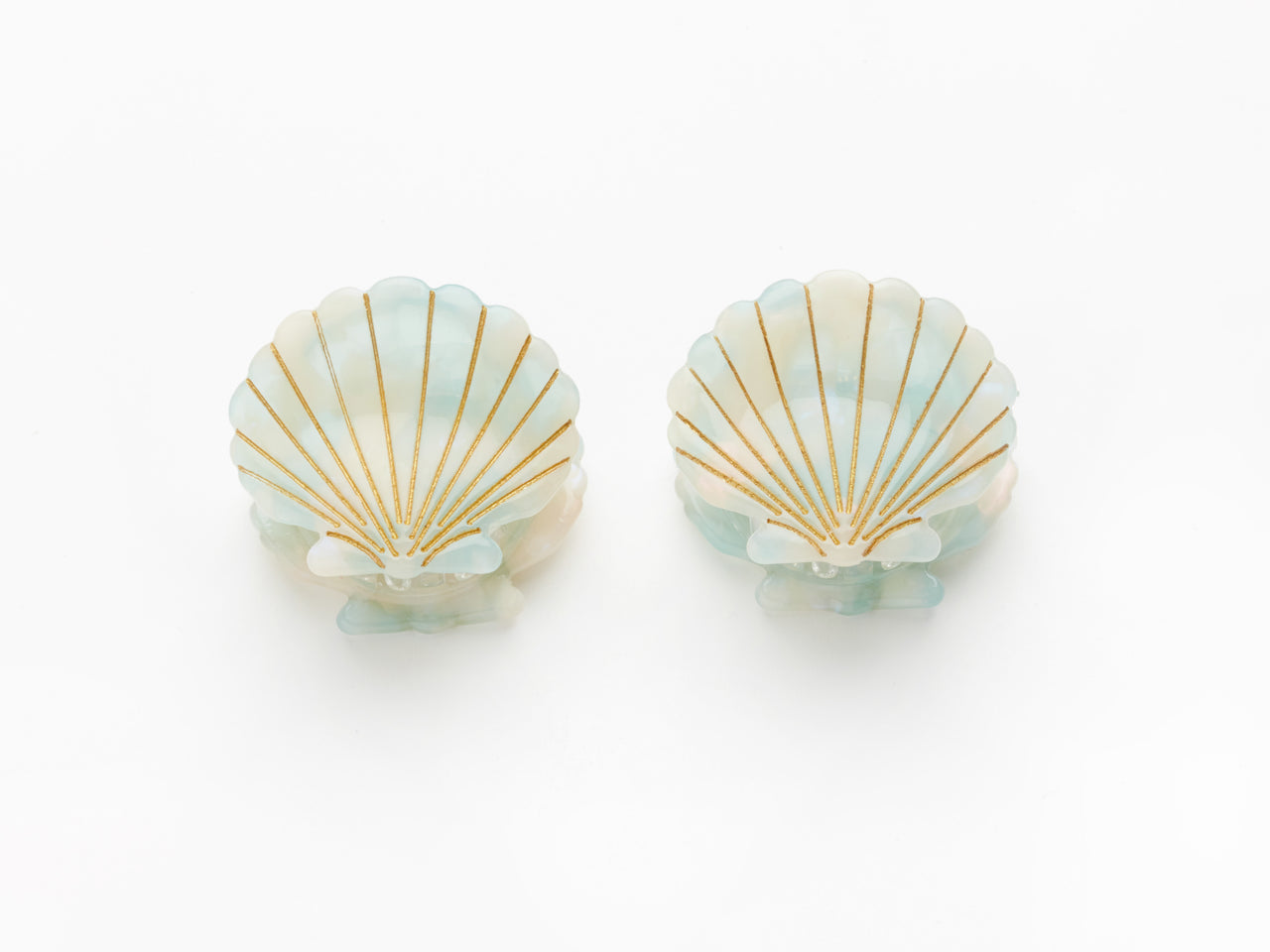 Ursula Shell Clips in Mint