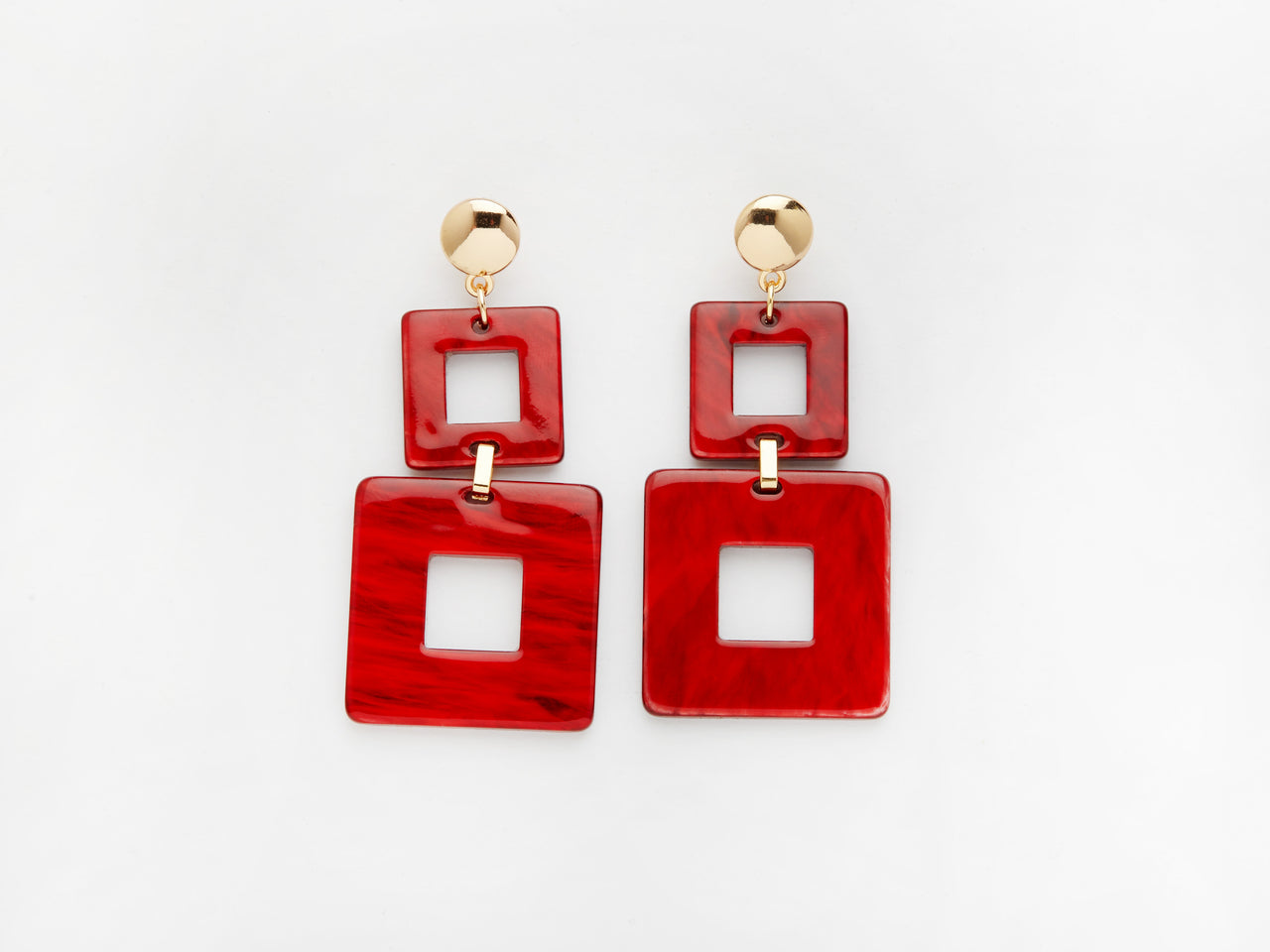 Toucan Earrings in Red