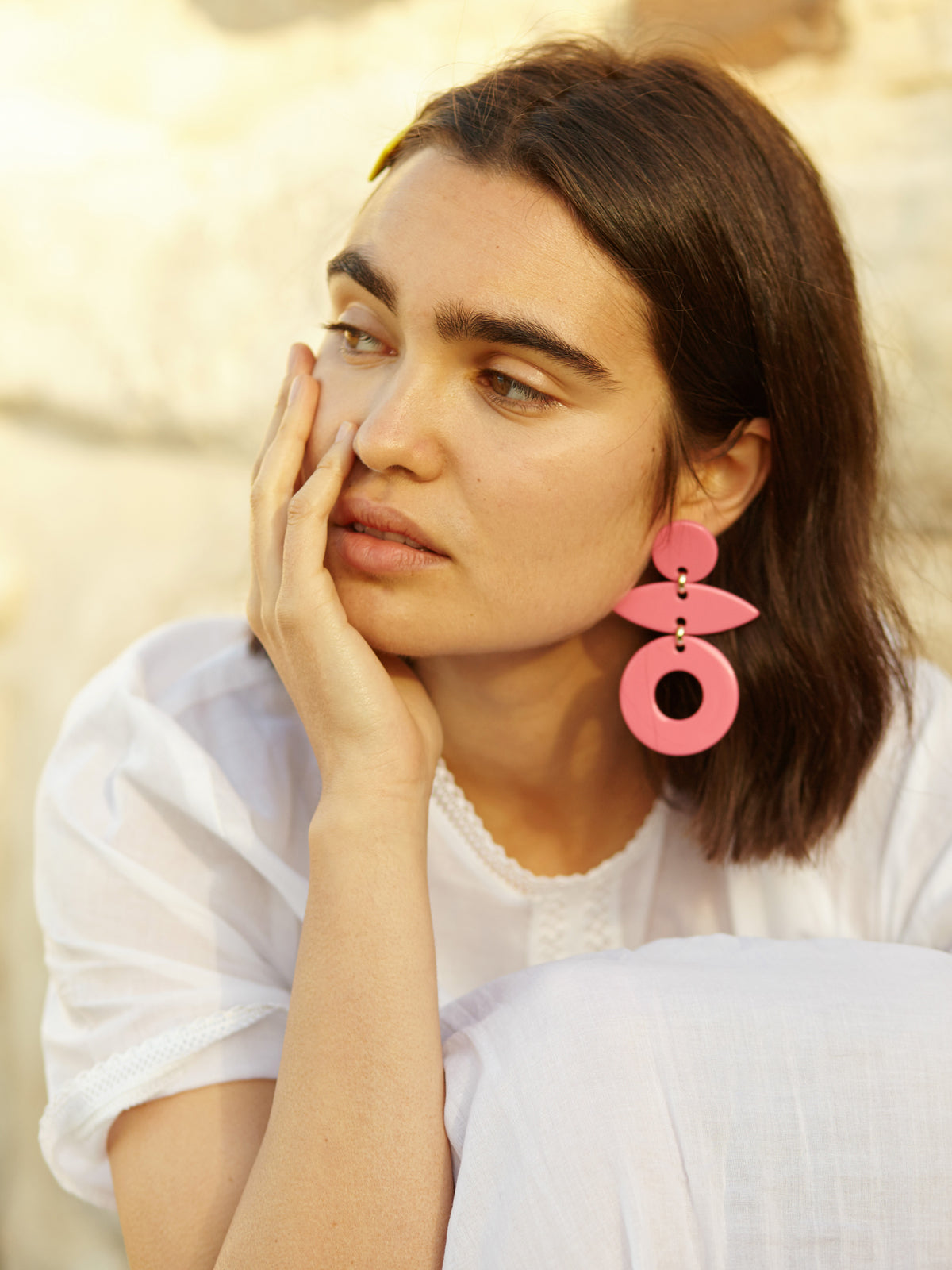 Evie Earrings in Pink
