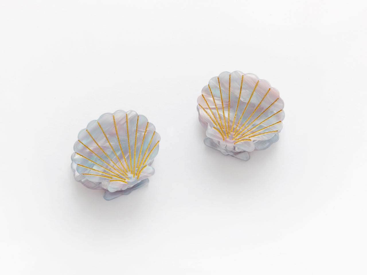 Ursula Shell Clips in Blue