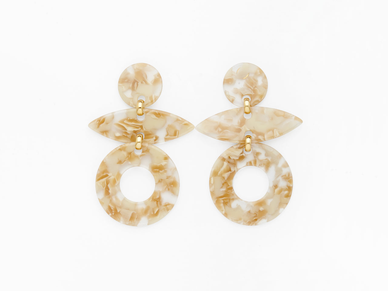 Evie Earrings in Marble