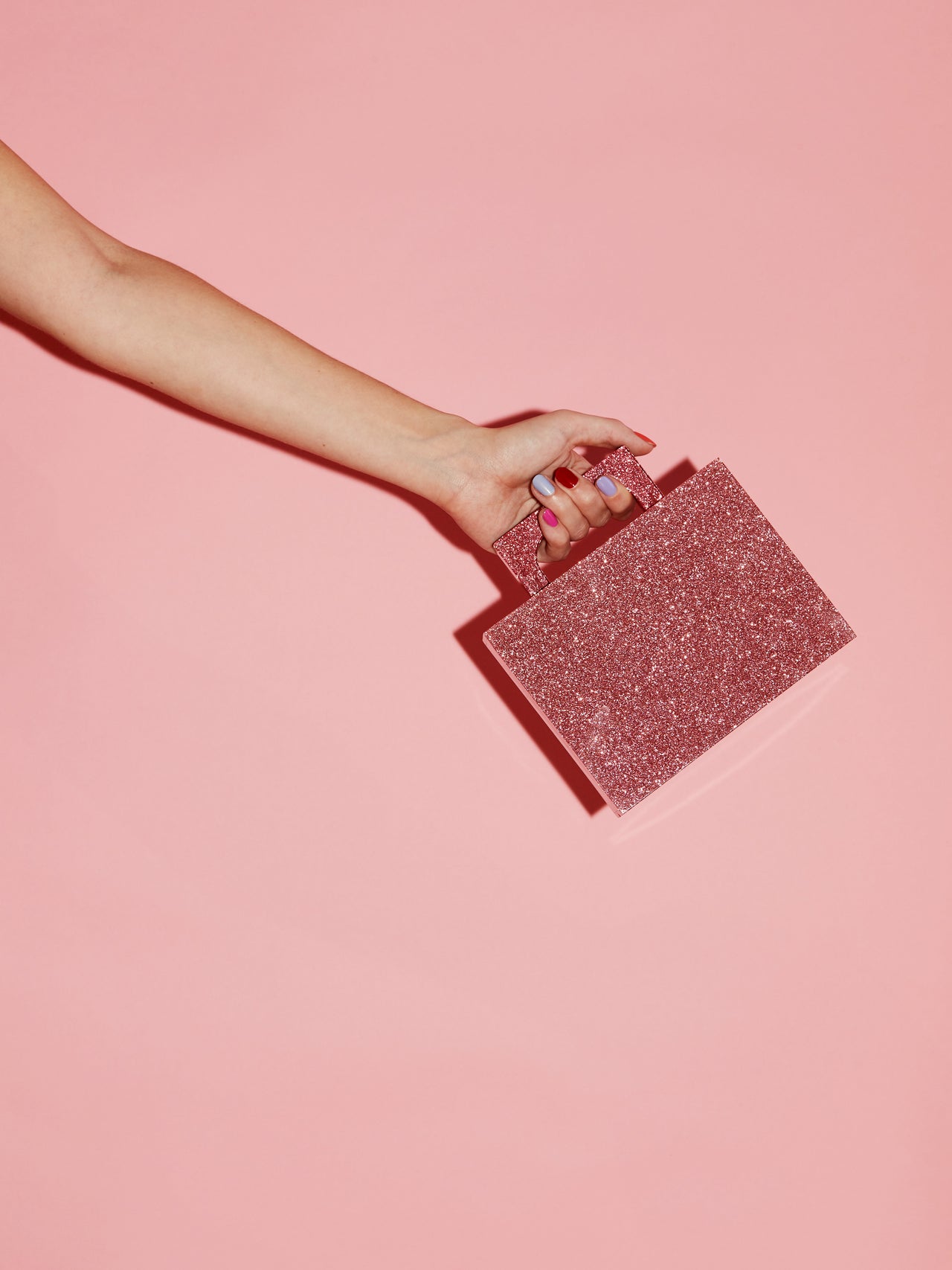 Alexa Bag in Pink Glitter