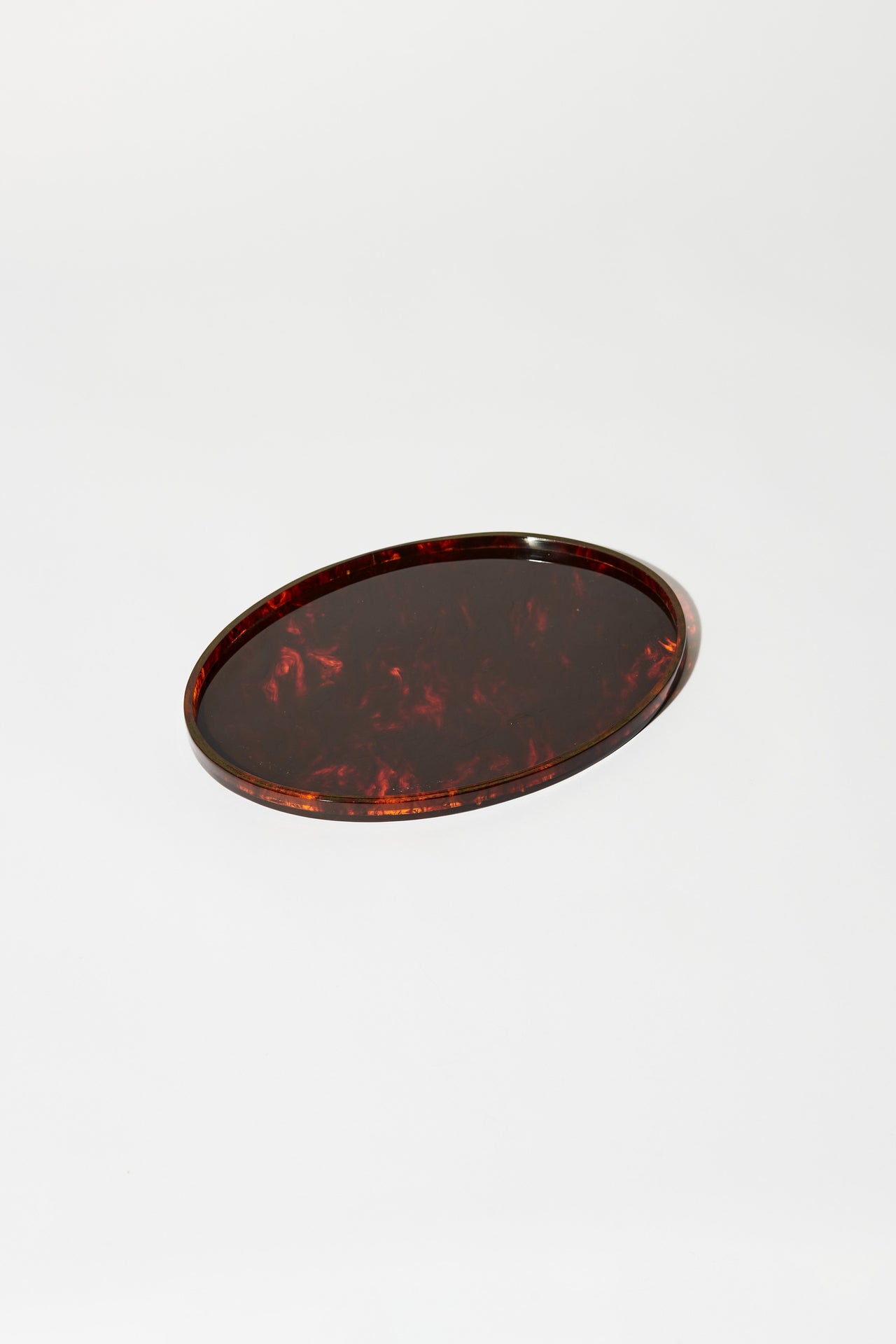 Oval Tray Brown Marble