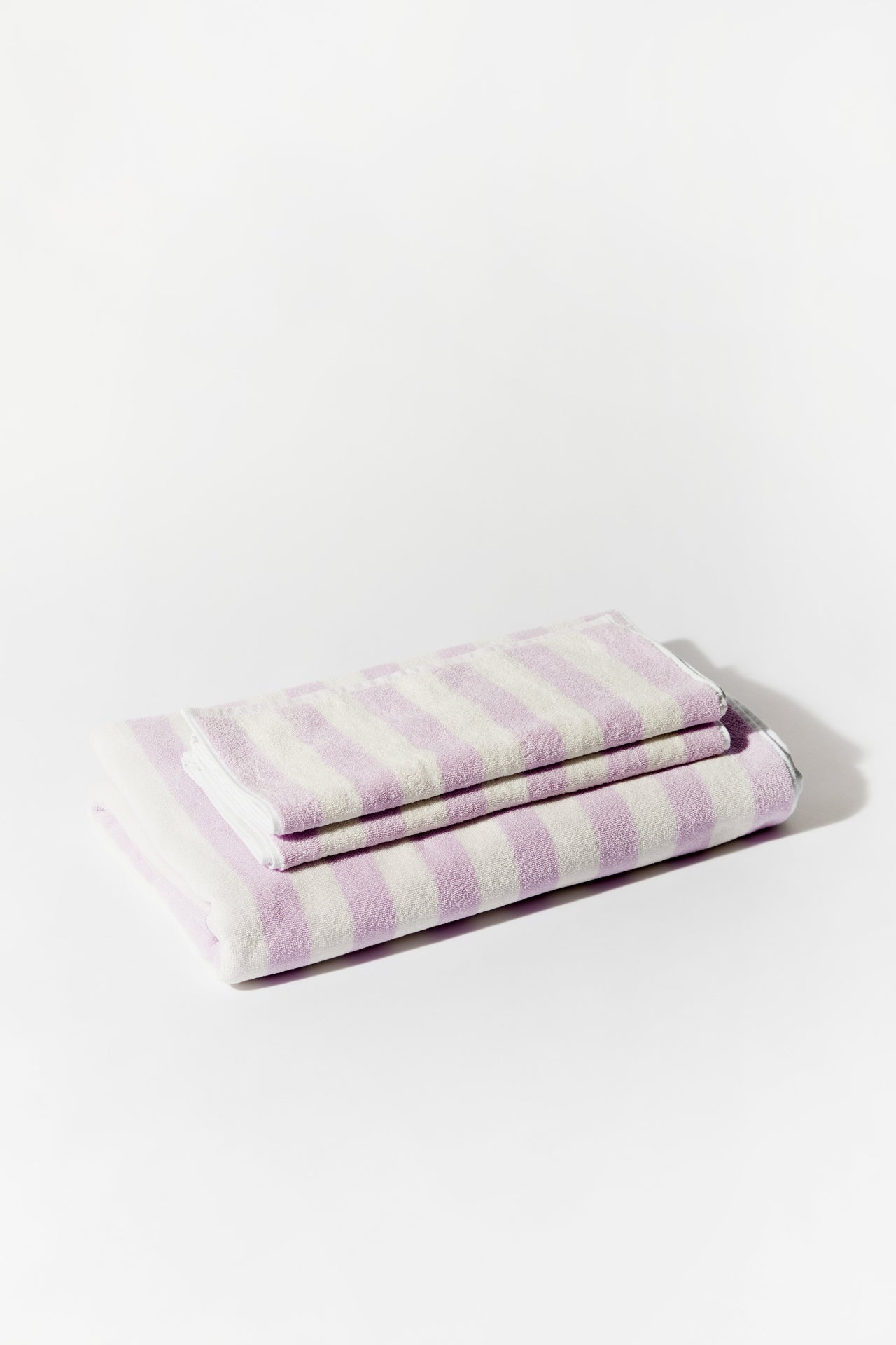Towel Set Small Stripe Lilac