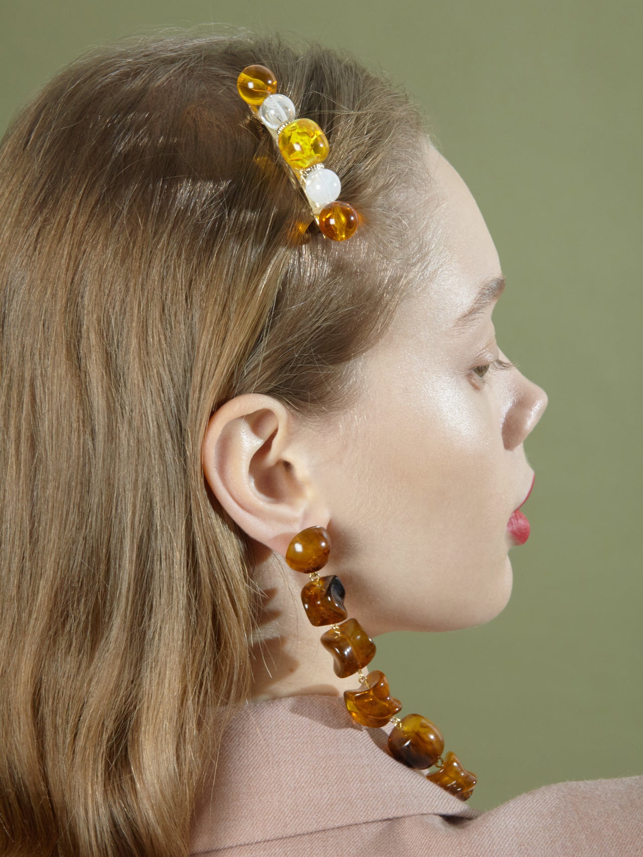 Tallulah Earrings in Amber